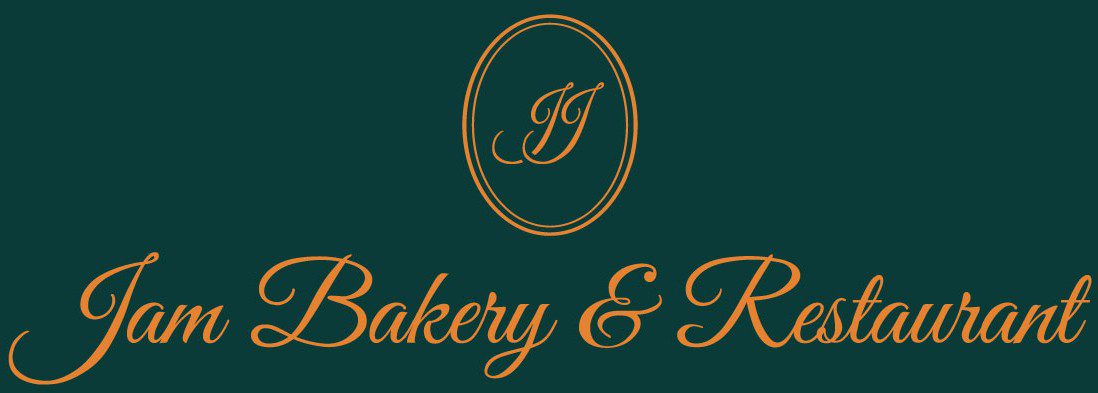 Jam Bakery & Restaurant gold script logo
