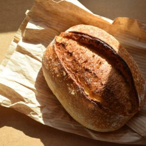 Freshly baked artisan loaf